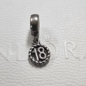 Pandora Sterling Silver 18th Birthday Dangle Charm